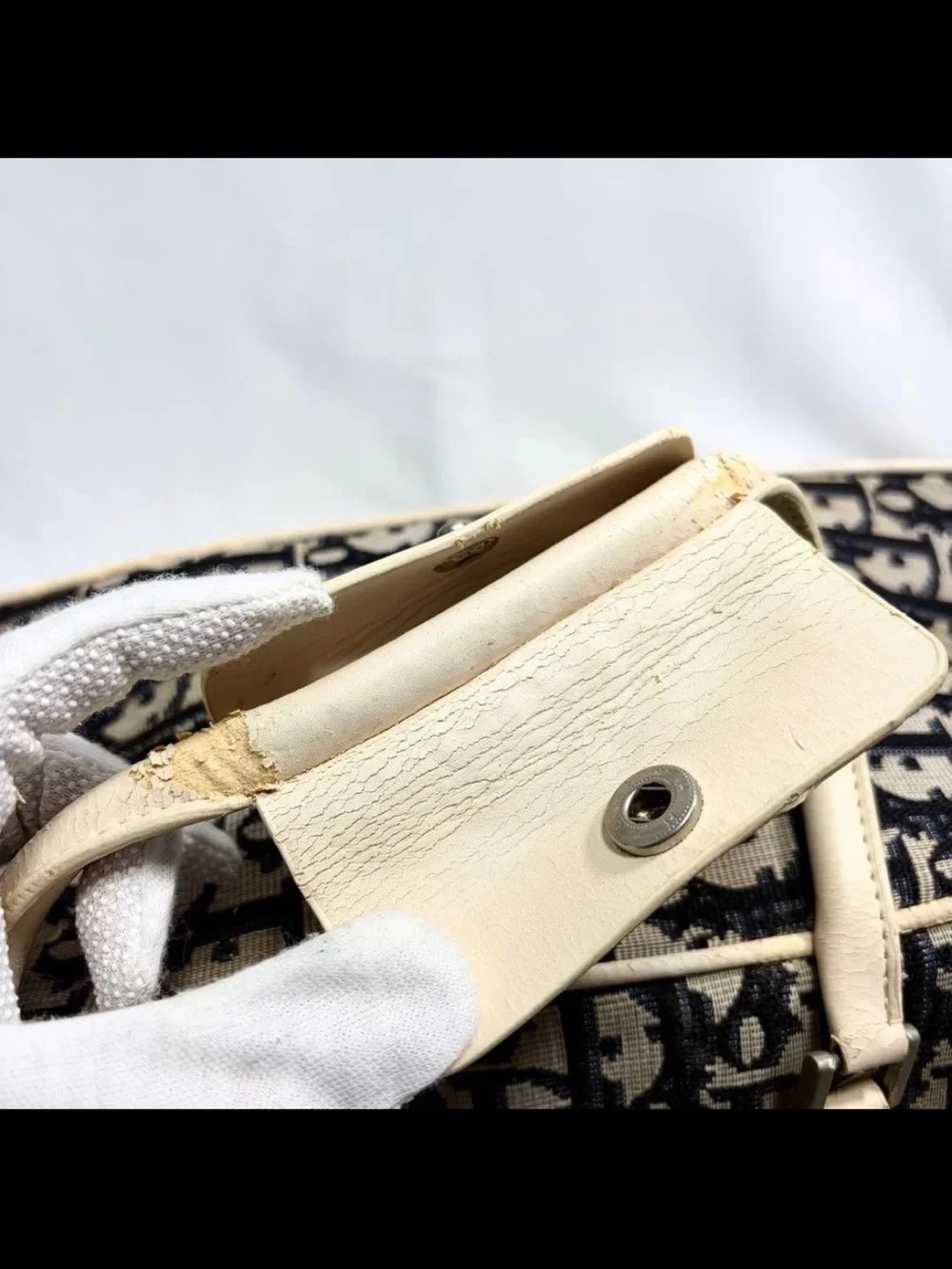 Dior Black & Beige Oblique Canvas Weekender Bag